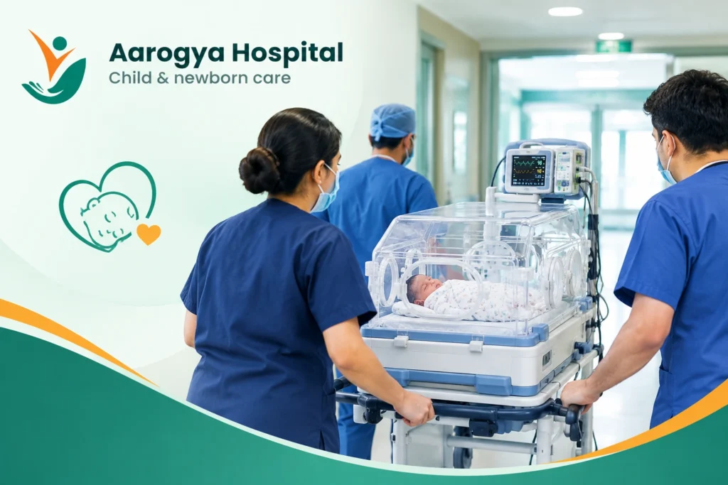 Safe transfer of a sick newborn to a NICU at Aarogya Hospital Chandigarh