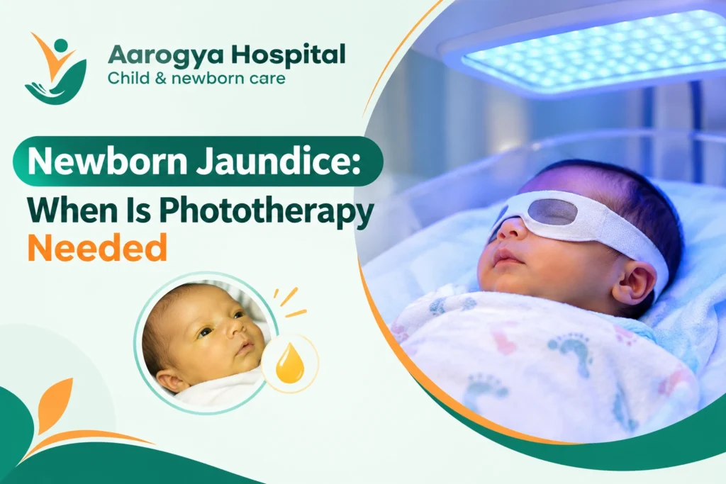Phototherapy treatment for newborn jaundice at a hospital